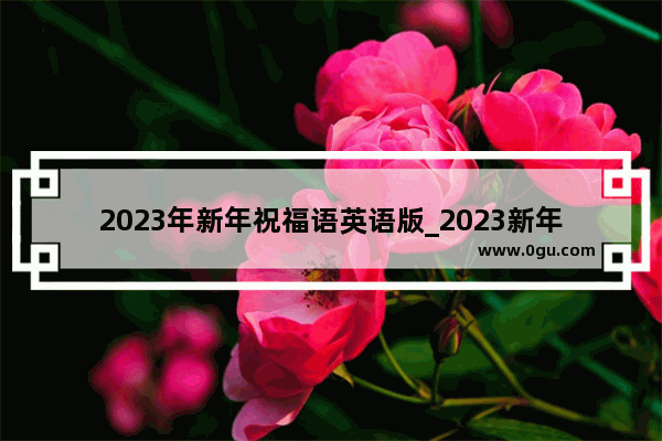 2023年新年祝福语英语版_2023新年祝福语英文