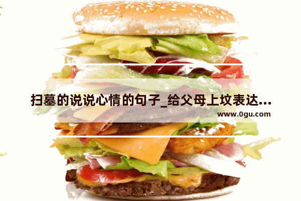 扫墓的说说心情的句子_给父母上坟表达心情