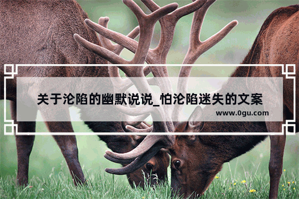 关于沦陷的幽默说说_怕沦陷迷失的文案