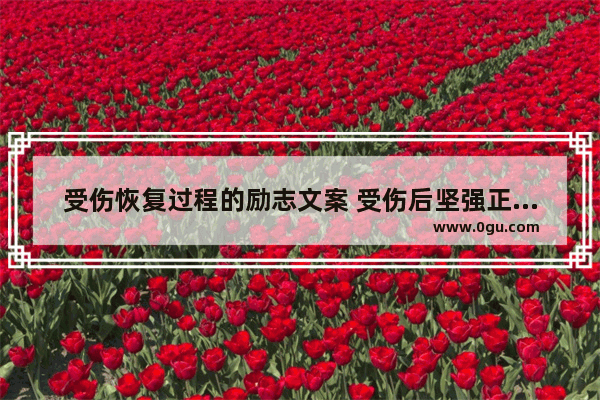 受伤恢复过程的励志文案 受伤后坚强正能量句子简短