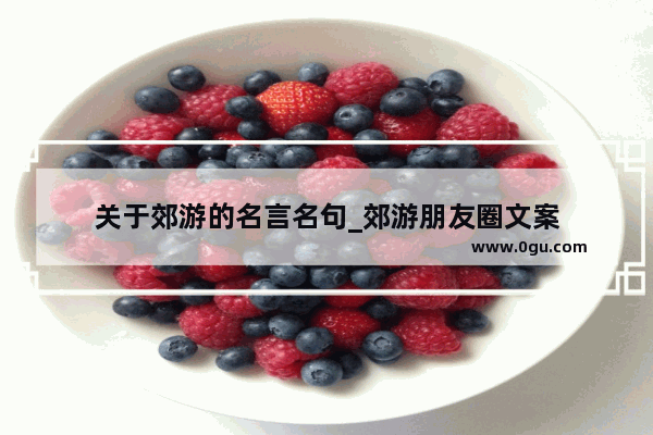 关于郊游的名言名句_郊游朋友圈文案