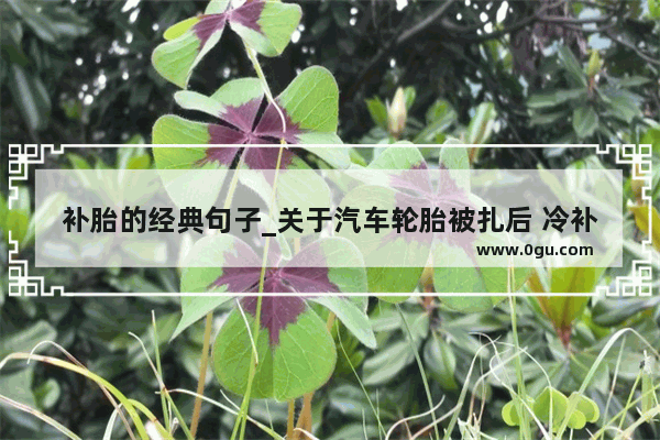 补胎的经典句子_关于汽车轮胎被扎后 冷补的问题 轮胎知识高手来