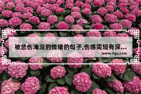 被悲伤淹没的情绪的句子,伤感简短有深意的句子不明