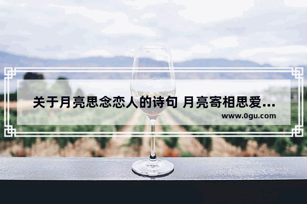 关于月亮思念恋人的诗句 月亮寄相思爱情的句子