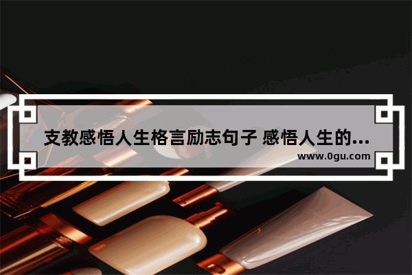 支教感悟人生格言励志句子 感悟人生的励志句子 经典