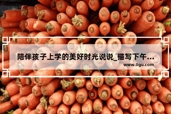 陪伴孩子上学的美好时光说说_描写下午学校的优美段落