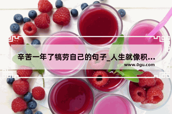 辛苦一年了犒劳自己的句子_人生就像积木经典语录