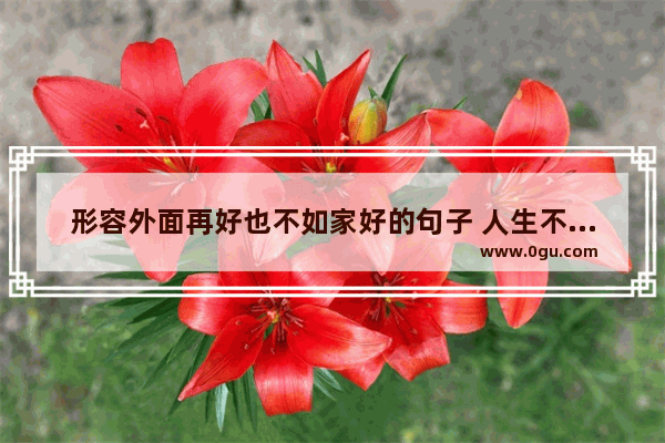 形容外面再好也不如家好的句子 人生不能过得更好的句子