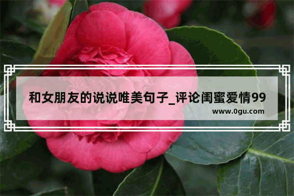 和女朋友的说说唯美句子_评论闺蜜爱情99的句子