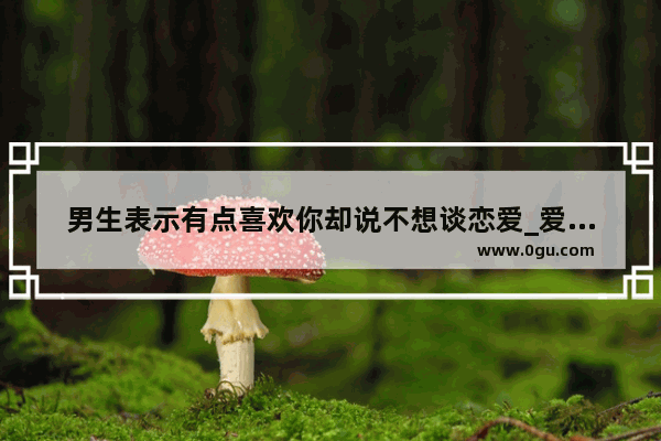 男生表示有点喜欢你却说不想谈恋爱_爱上你伤感的句子简短