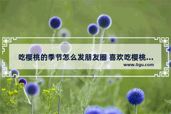 吃樱桃的季节怎么发朋友圈 喜欢吃樱桃优美句子简短