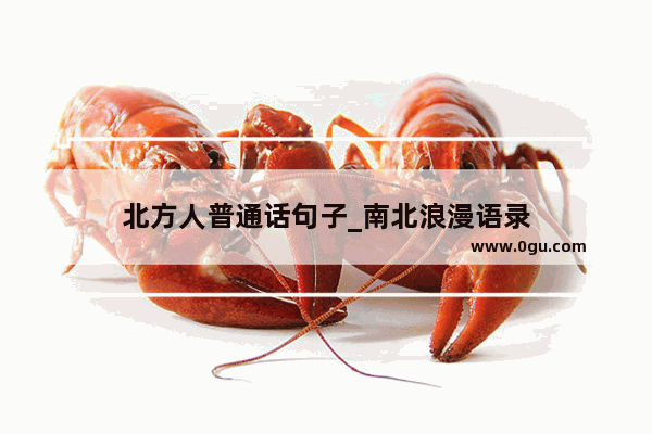 北方人普通话句子_南北浪漫语录