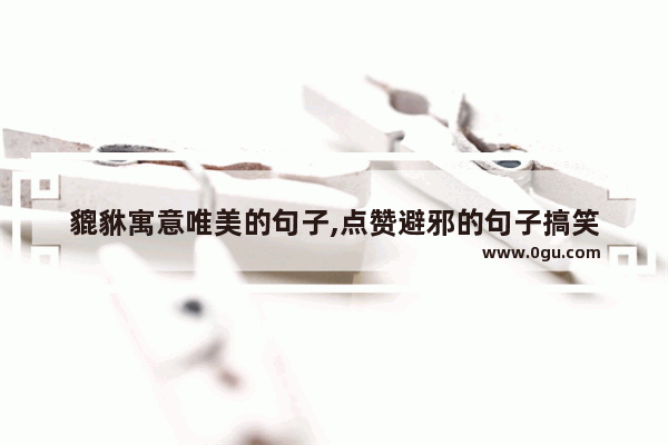 貔貅寓意唯美的句子,点赞避邪的句子搞笑