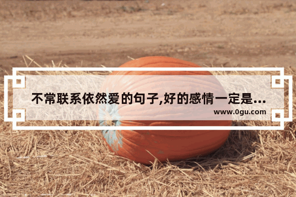 不常联系依然爱的句子,好的感情一定是会有的句子
