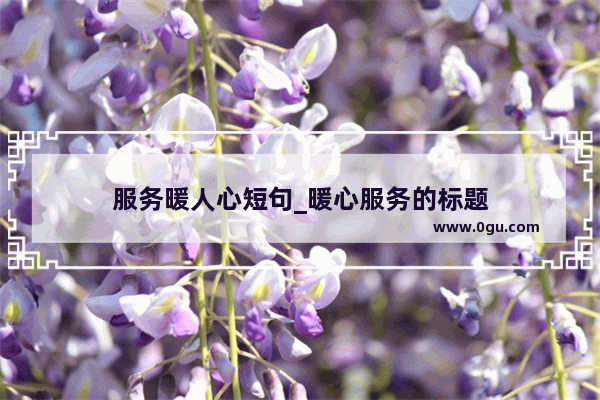 服务暖人心短句_暖心服务的标题