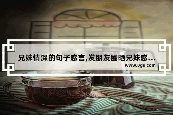 兄妹情深的句子感言,发朋友圈晒兄妹感情好句子
