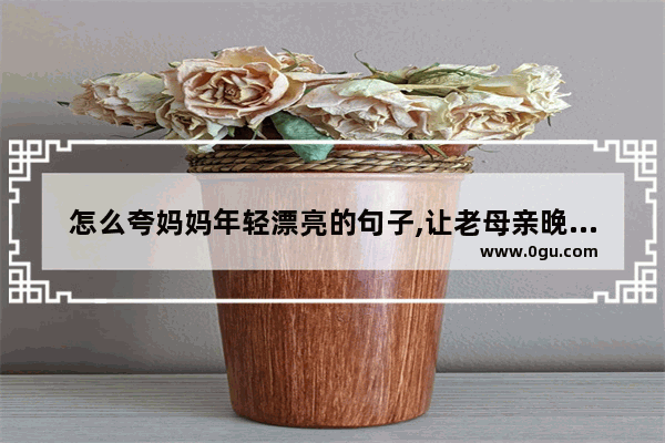 怎么夸妈妈年轻漂亮的句子,让老母亲晚年幸福的句子