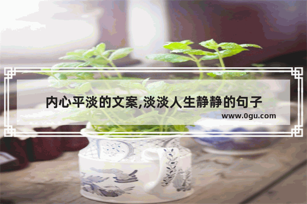 内心平淡的文案,淡淡人生静静的句子