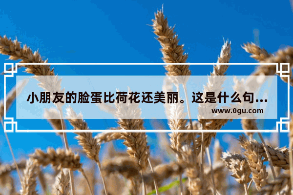 小朋友的脸蛋比荷花还美丽。这是什么句_用甜蜜的笑容写句子