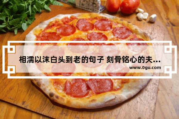 相濡以沫白头到老的句子 刻骨铭心的夫妻感情的句子