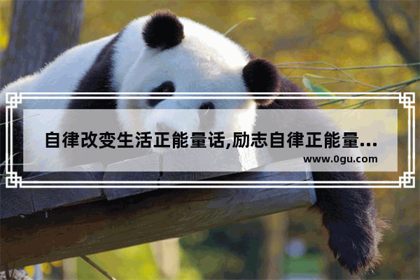 自律改变生活正能量话,励志自律正能量的句子短句