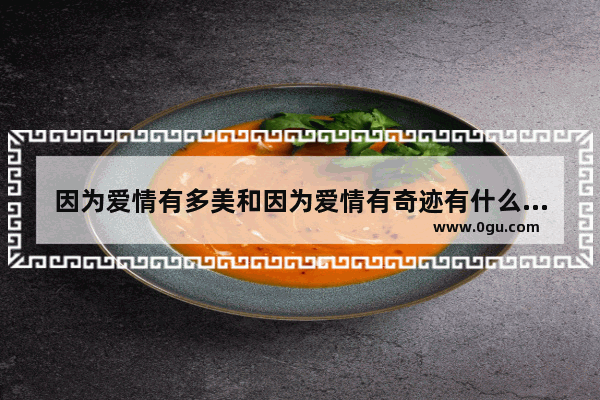 因为爱情有多美和因为爱情有奇迹有什么区别 真正的爱情有多美句子