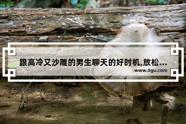 跟高冷又沙雕的男生聊天的好时机,放松心情幽默高冷句子