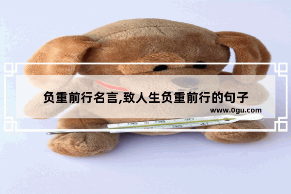 负重前行名言,致人生负重前行的句子