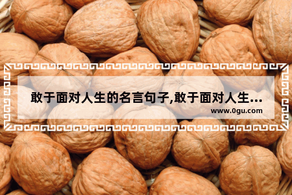 敢于面对人生的名言句子,敢于面对人生的名言句子