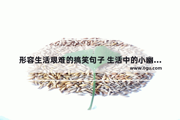 形容生活艰难的搞笑句子 生活中的小幽默句子
