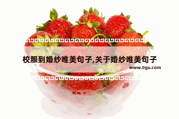 校服到婚纱唯美句子,关于婚纱唯美句子