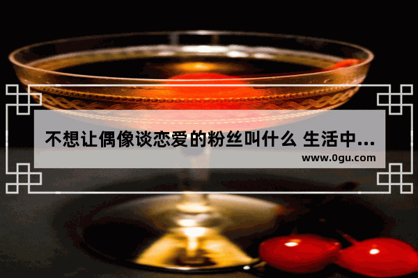不想让偶像谈恋爱的粉丝叫什么 生活中远离偶像的句子