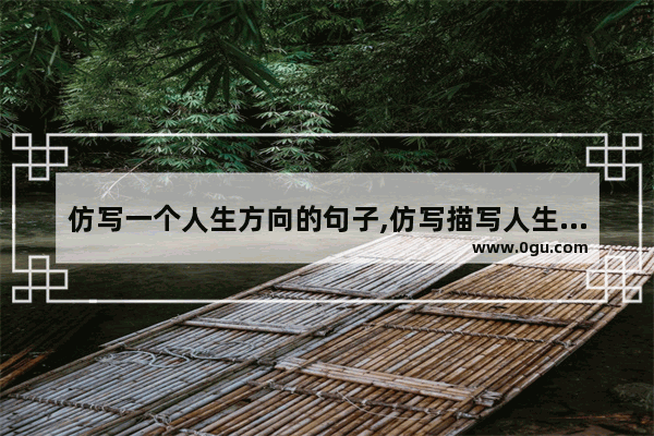 仿写一个人生方向的句子,仿写描写人生的句子