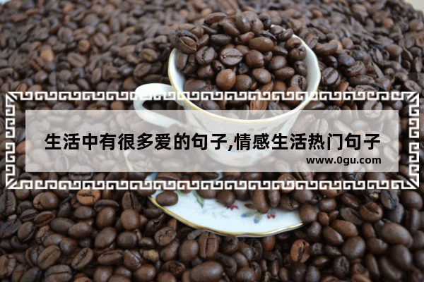 生活中有很多爱的句子,情感生活热门句子