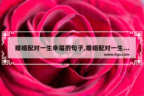 婚姻配对一生幸福的句子,婚姻配对一生幸福的句子