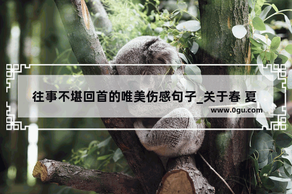 往事不堪回首的唯美伤感句子_关于春 夏 秋 冬 的伤感优美句子