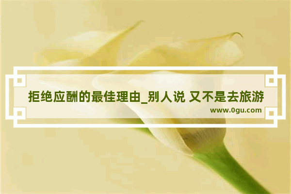拒绝应酬的最佳理由_别人说 又不是去旅游 该怎么幽默回复他