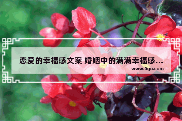 恋爱的幸福感文案 婚姻中的满满幸福感句子