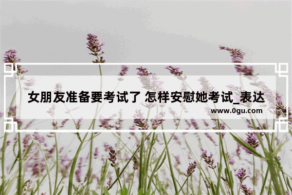 女朋友准备要考试了 怎样安慰她考试_表达刚拿驾照的心情的句子有哪些