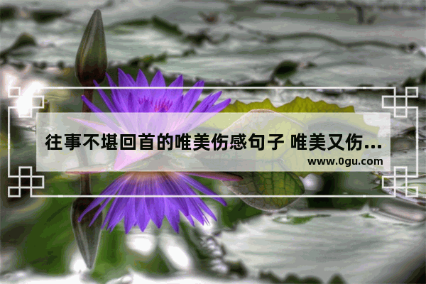 往事不堪回首的唯美伤感句子 唯美又伤感的经典句子