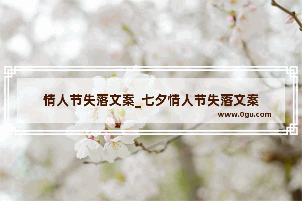 情人节失落文案_七夕情人节失落文案