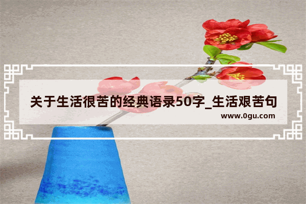 关于生活很苦的经典语录50字_生活艰苦句子经典语录