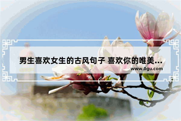 男生喜欢女生的古风句子 喜欢你的唯美古风句子简短