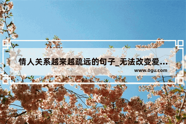 情人关系越来越疏远的句子_无法改变爱情的句子说说