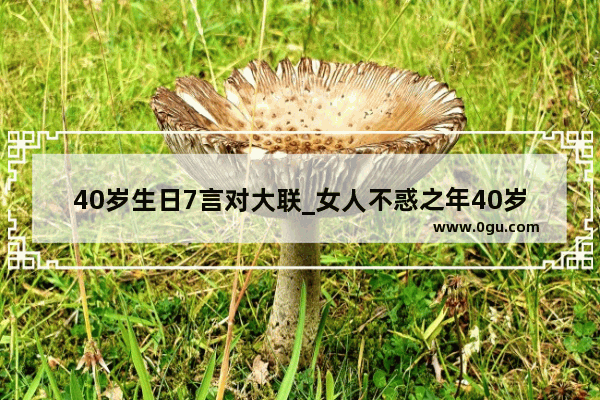 40岁生日7言对大联_女人不惑之年40岁生日感言
