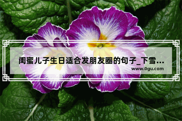 闺蜜儿子生日适合发朋友圈的句子_下雪天陪孩子发朋友圈的句子可爱