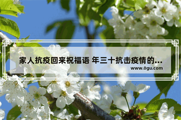 家人抗疫回来祝福语 年三十抗击疫情的祝福句子