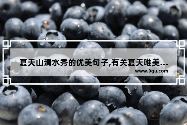 夏天山清水秀的优美句子,有关夏天唯美句子