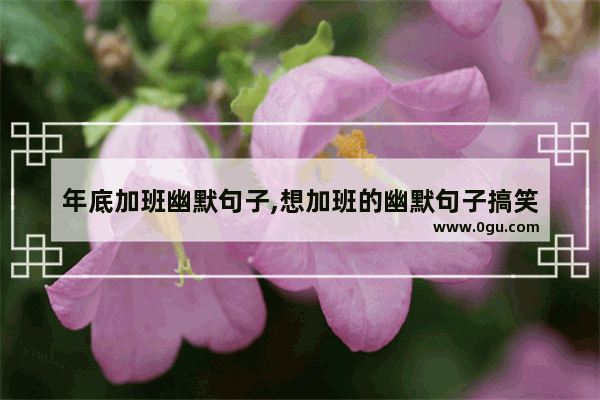 年底加班幽默句子,想加班的幽默句子搞笑