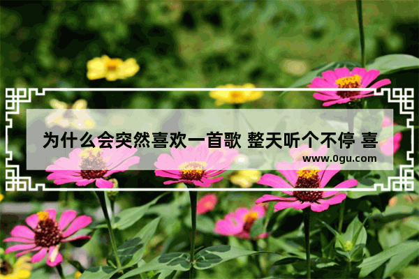 为什么会突然喜欢一首歌 整天听个不停 喜欢听什么歌有意境的句子
